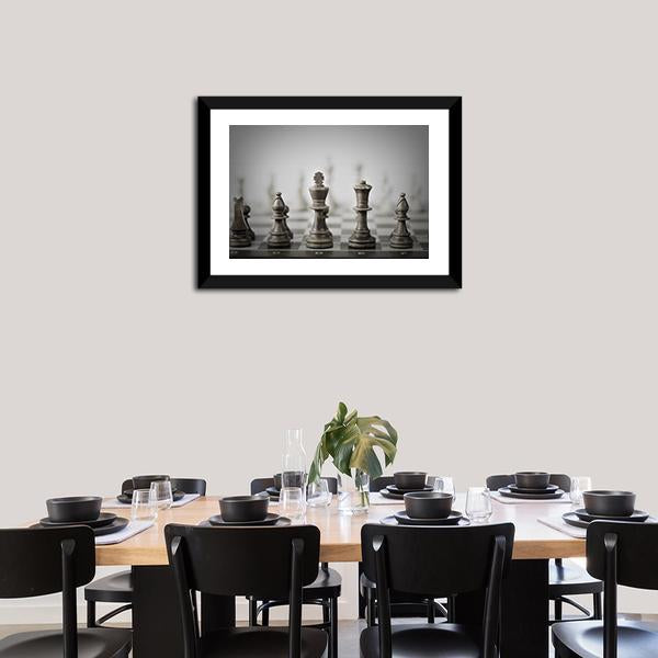 Chess Game Abstract Canvas Wall Art-3 Horizontal-Gallery Wrap-25" x 16"-Tiaracle