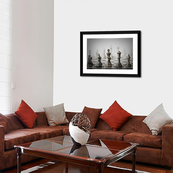 Chess Game Abstract Canvas Wall Art-3 Horizontal-Gallery Wrap-25" x 16"-Tiaracle