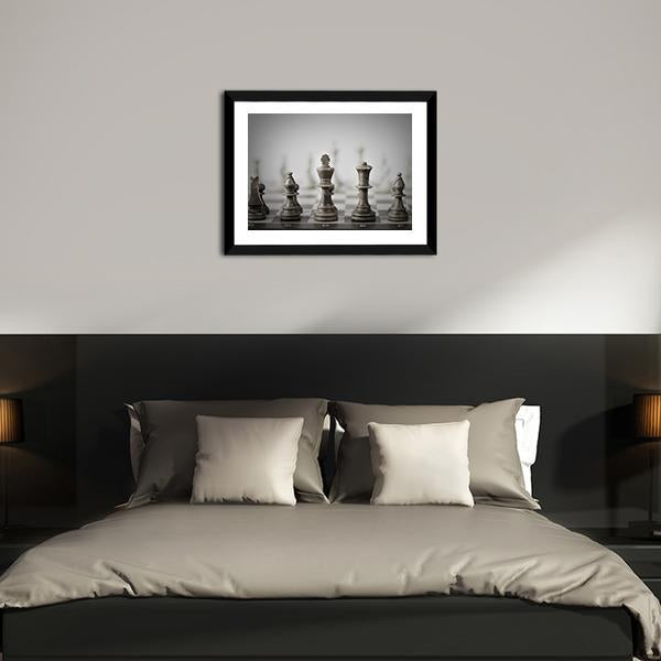 Chess Game Abstract Canvas Wall Art-3 Horizontal-Gallery Wrap-25" x 16"-Tiaracle