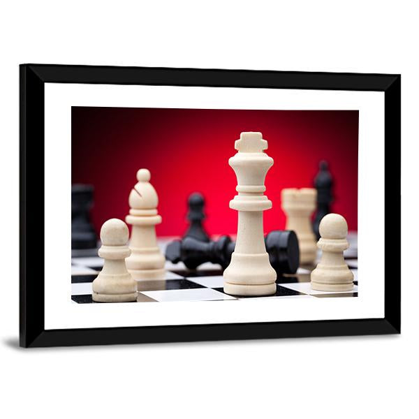 Chess Pieces Canvas Wall Art-3 Horizontal-Gallery Wrap-25" x 16"-Tiaracle