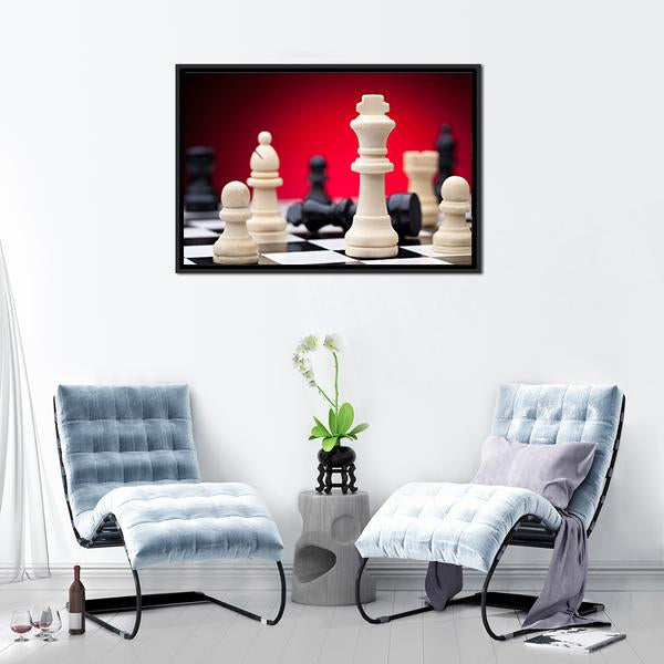 Chess Pieces Canvas Wall Art-3 Horizontal-Gallery Wrap-25" x 16"-Tiaracle