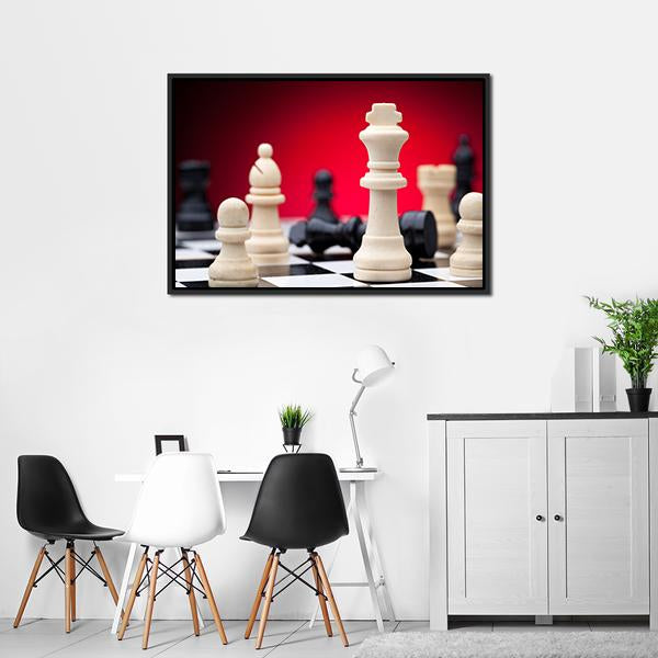 Chess Pieces Canvas Wall Art-3 Horizontal-Gallery Wrap-25" x 16"-Tiaracle