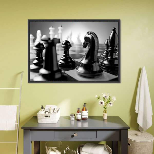 Chess Board Canvas Wall Art-3 Horizontal-Gallery Wrap-25" x 16"-Tiaracle