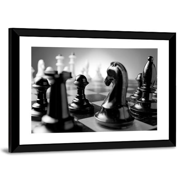 Chess Board Canvas Wall Art-3 Horizontal-Gallery Wrap-25" x 16"-Tiaracle