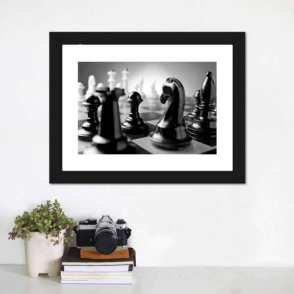 Chess Board Canvas Wall Art-3 Horizontal-Gallery Wrap-25" x 16"-Tiaracle