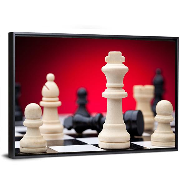 Chess Pieces Canvas Wall Art-3 Horizontal-Gallery Wrap-25" x 16"-Tiaracle