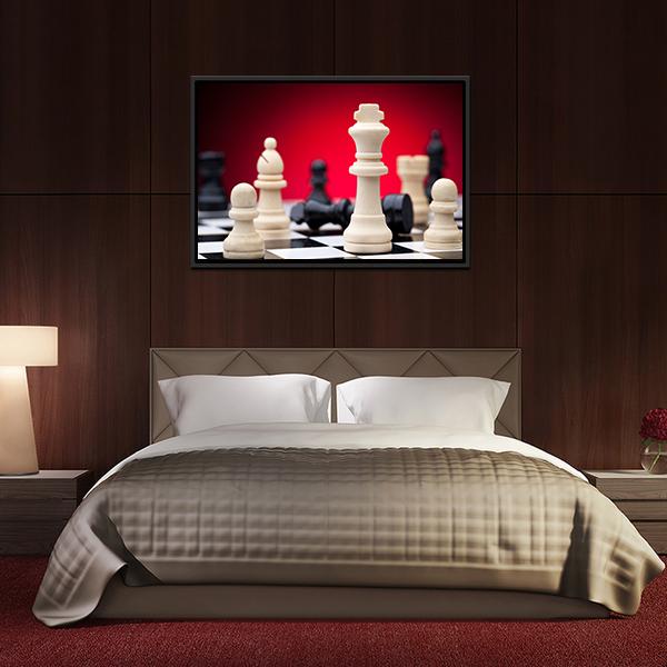 Chess Pieces Canvas Wall Art-3 Horizontal-Gallery Wrap-25" x 16"-Tiaracle