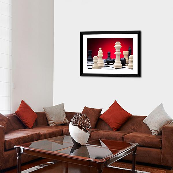 Chess Pieces Canvas Wall Art-3 Horizontal-Gallery Wrap-25" x 16"-Tiaracle