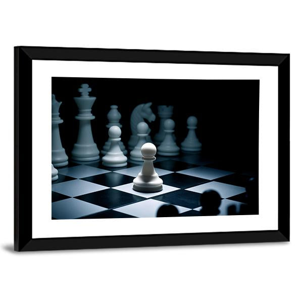 Chess White Go The First Canvas Wall Art-3 Horizontal-Gallery Wrap-25" x 16"-Tiaracle