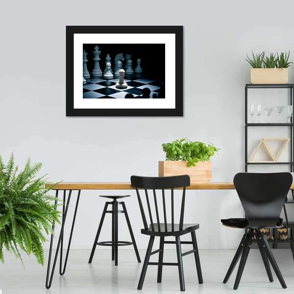 Chess White Go The First Canvas Wall Art-3 Horizontal-Gallery Wrap-25" x 16"-Tiaracle