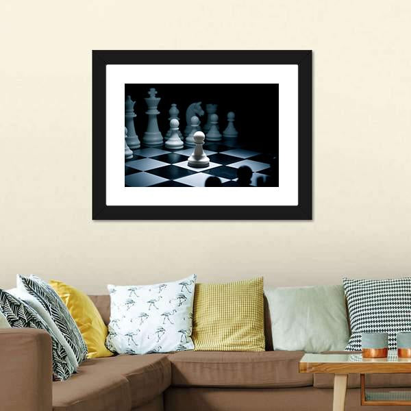 Chess White Go The First Canvas Wall Art-3 Horizontal-Gallery Wrap-25" x 16"-Tiaracle