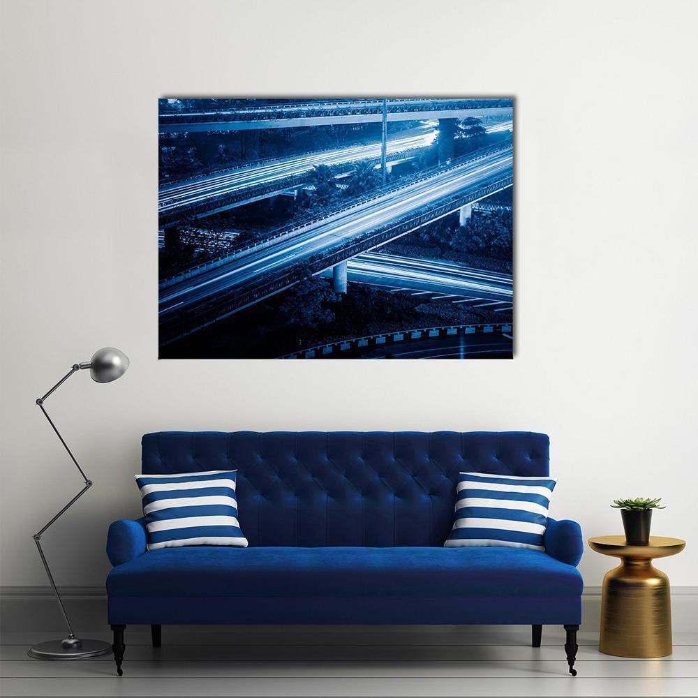 Cityscape Of Hangzhong Canvas Wall Art-1 Piece-Gallery Wrap-48" x 32"-Tiaracle