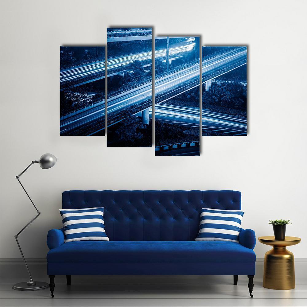 Cityscape Of Hangzhong Canvas Wall Art-4 Pop-Gallery Wrap-50" x 32"-Tiaracle