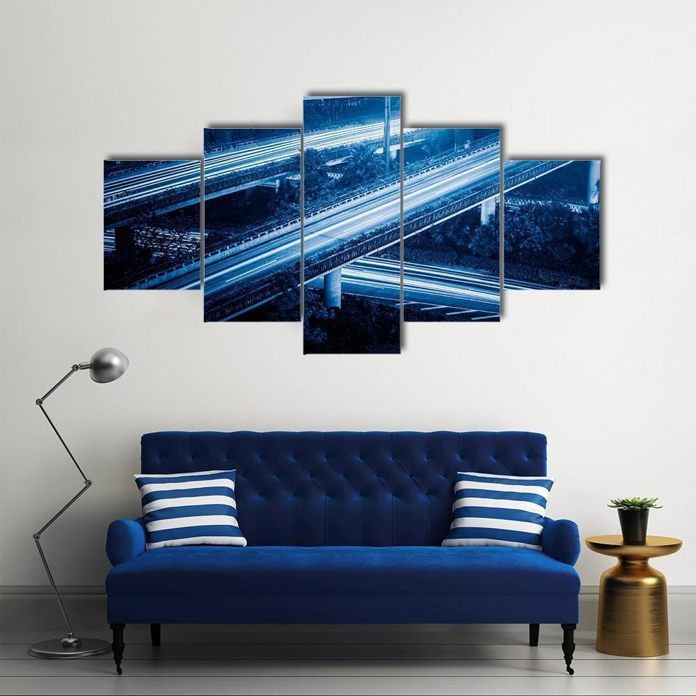 Cityscape Of Hangzhong Canvas Wall Art-5 Star-Gallery Wrap-62" x 32"-Tiaracle