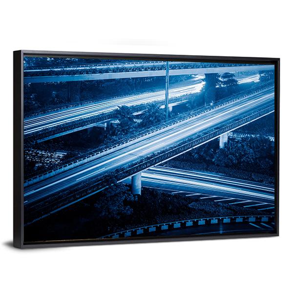 Cityscape Of Hangzhong Canvas Wall Art-3 Horizontal-Gallery Wrap-25" x 16"-Tiaracle