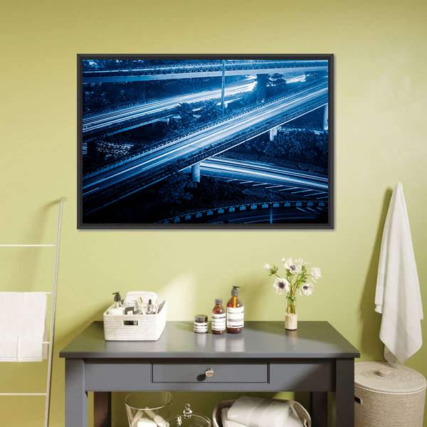 Cityscape Of Hangzhong Canvas Wall Art-3 Horizontal-Gallery Wrap-25" x 16"-Tiaracle