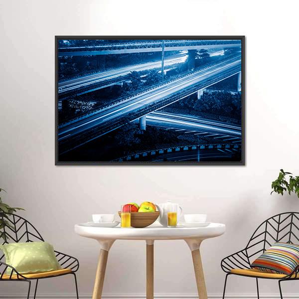 Cityscape Of Hangzhong Canvas Wall Art-1 Piece-Floating Frame-24" x 16"-Tiaracle