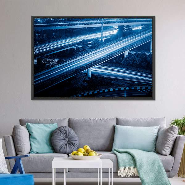 Cityscape Of Hangzhong Canvas Wall Art-3 Horizontal-Gallery Wrap-25" x 16"-Tiaracle