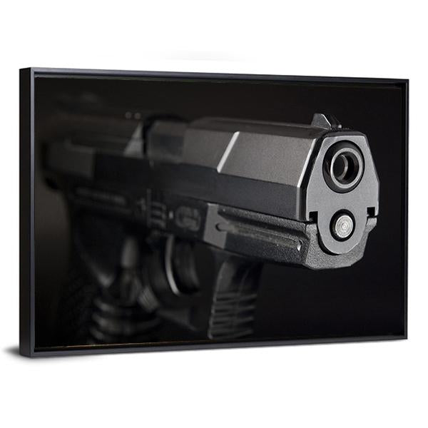 Close Up Of Pistol Canvas Wall Art-3 Horizontal-Gallery Wrap-25" x 16"-Tiaracle