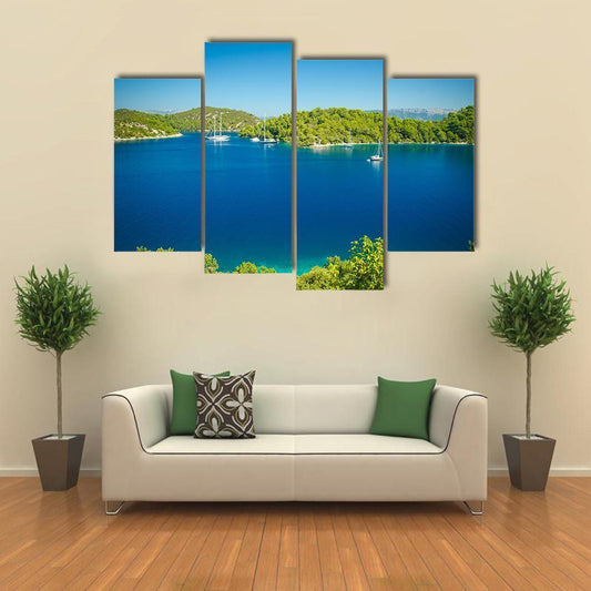 Coast Line Of Mljet Croatia Canvas Wall Art-4 Pop-Gallery Wrap-50" x 32"-Tiaracle