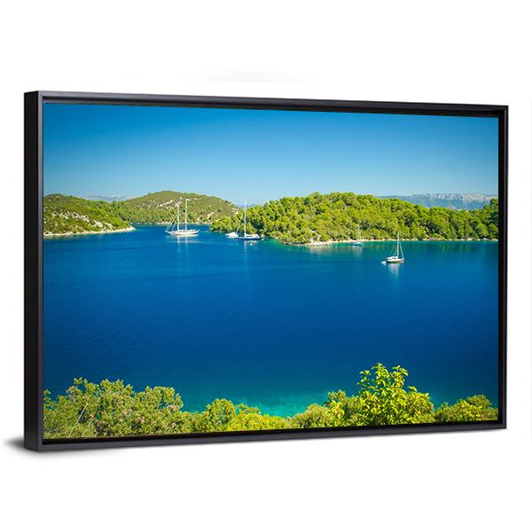 Coast Line Of Mljet Croatia Canvas Wall Art-3 Horizontal-Gallery Wrap-25" x 16"-Tiaracle