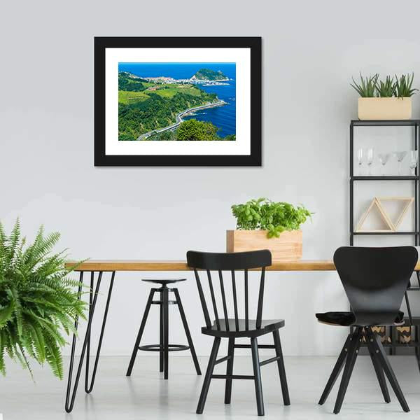 Coast Of Basque Country Canvas Wall Art-3 Horizontal-Gallery Wrap-25" x 16"-Tiaracle