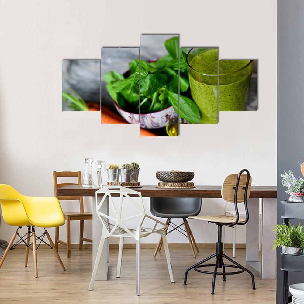 Cocktail & Vegetables Canvas Wall Art-5 Star-Gallery Wrap-62" x 32"-Tiaracle