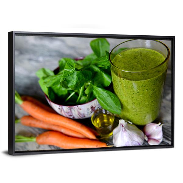 Cocktail & Vegetables Canvas Wall Art-3 Horizontal-Gallery Wrap-25" x 16"-Tiaracle