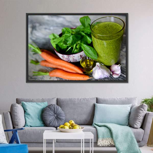 Cocktail & Vegetables Canvas Wall Art-3 Horizontal-Gallery Wrap-25" x 16"-Tiaracle