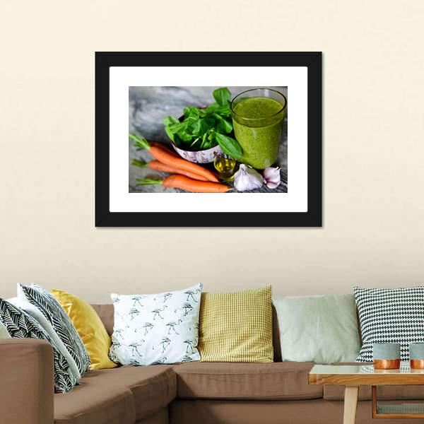 Cocktail & Vegetables Canvas Wall Art-1 Piece-Framed Print-20" x 16"-Tiaracle