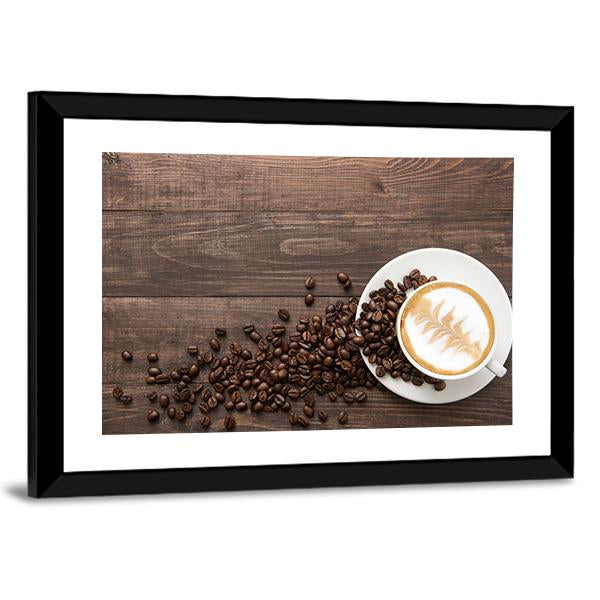 Coffee & Coffee Beans Canvas Wall Art-3 Horizontal-Gallery Wrap-25" x 16"-Tiaracle