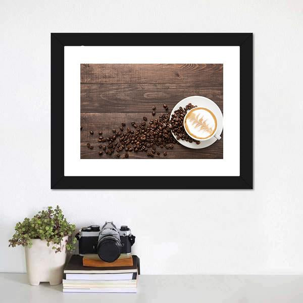 Coffee & Coffee Beans Canvas Wall Art-3 Horizontal-Gallery Wrap-25" x 16"-Tiaracle