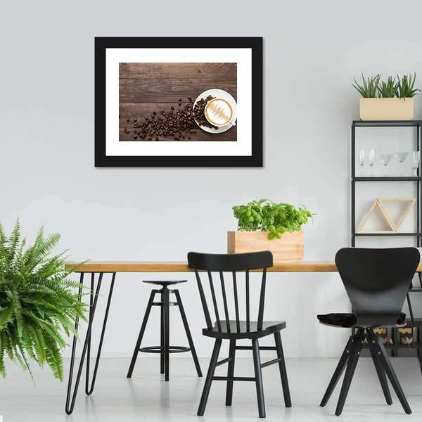 Coffee & Coffee Beans Canvas Wall Art-3 Horizontal-Gallery Wrap-25" x 16"-Tiaracle