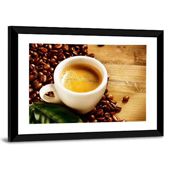 Coffee Espresso Canvas Wall Art-3 Horizontal-Gallery Wrap-25" x 16"-Tiaracle