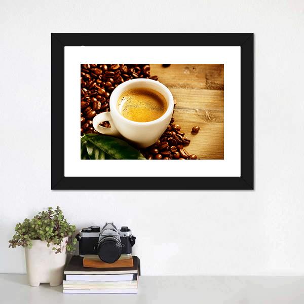 Coffee Espresso Canvas Wall Art-3 Horizontal-Gallery Wrap-25" x 16"-Tiaracle