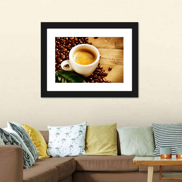 Coffee Espresso Canvas Wall Art-1 Piece-Framed Print-20" x 16"-Tiaracle