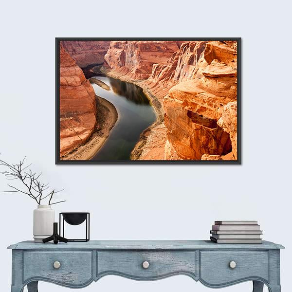 Colorado River Meanders Canvas Wall Art-3 Horizontal-Gallery Wrap-25" x 16"-Tiaracle