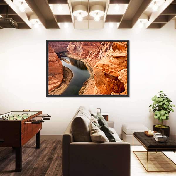 Colorado River Meanders Canvas Wall Art-3 Horizontal-Gallery Wrap-25" x 16"-Tiaracle