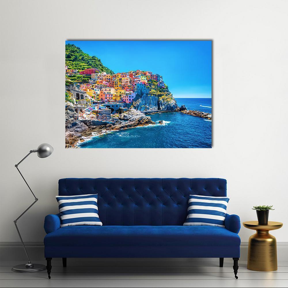 Cinque Terre Italy Canvas Wall Art-1 Piece-Gallery Wrap-48" x 32"-Tiaracle