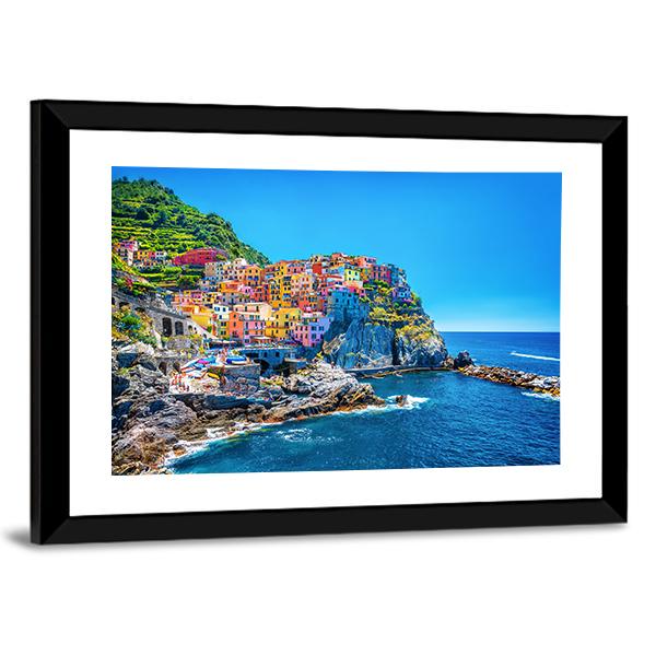 Cinque Terre Italy Canvas Wall Art-3 Horizontal-Gallery Wrap-25" x 16"-Tiaracle