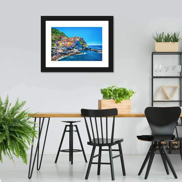 Cinque Terre Italy Canvas Wall Art-3 Horizontal-Gallery Wrap-25" x 16"-Tiaracle