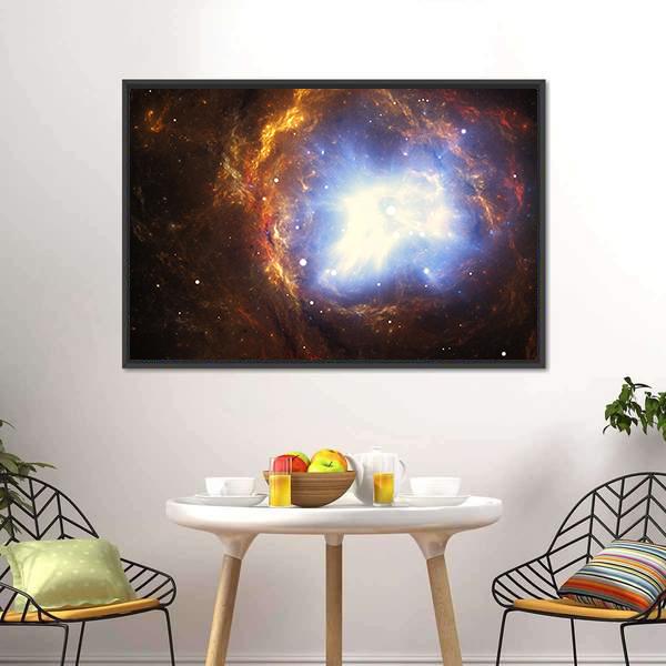 Colorful Nebula Canvas Wall Art-1 Piece-Floating Frame-24" x 16"-Tiaracle