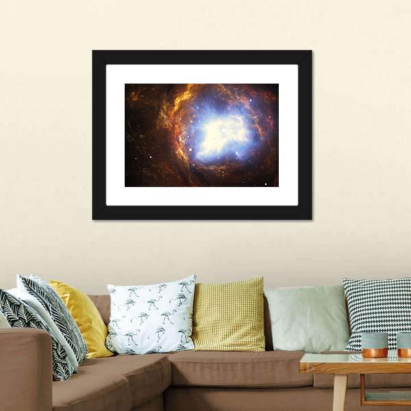 Colorful Nebula Canvas Wall Art-1 Piece-Framed Print-20" x 16"-Tiaracle