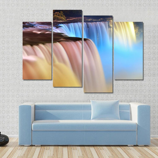 Colorful Niagara Falls Canvas Wall Art-4 Pop-Gallery Wrap-50" x 32"-Tiaracle