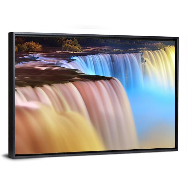 Colorful Niagara Falls Canvas Wall Art-3 Horizontal-Gallery Wrap-25" x 16"-Tiaracle