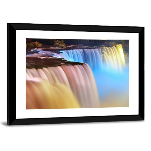 Colorful Niagara Falls Canvas Wall Art-3 Horizontal-Gallery Wrap-25" x 16"-Tiaracle
