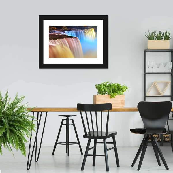 Colorful Niagara Falls Canvas Wall Art-3 Horizontal-Gallery Wrap-25" x 16"-Tiaracle