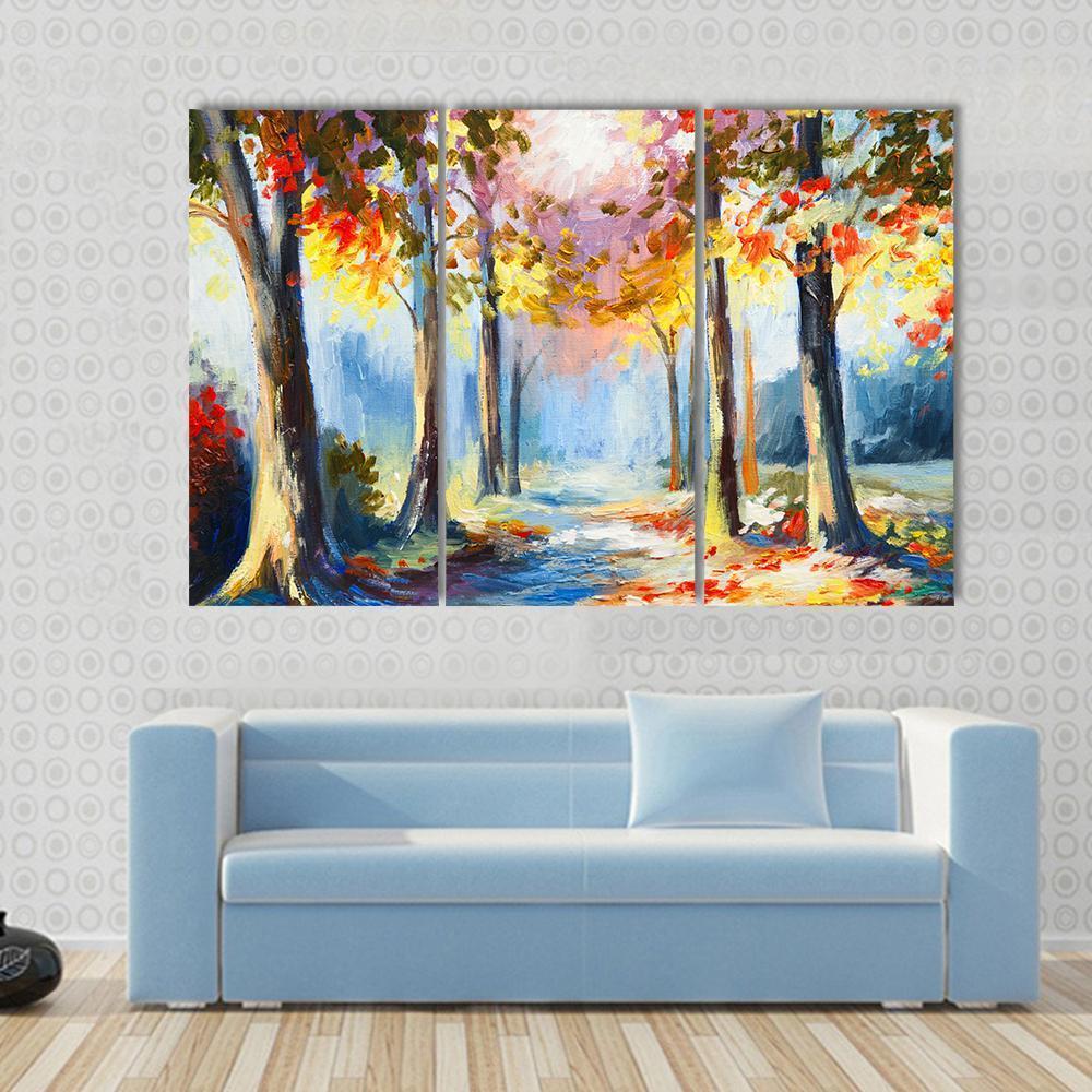 Colorful Spring Landscape Canvas Wall Art-3 Horizontal-Gallery Wrap-37" x 24"-Tiaracle
