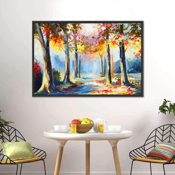 Colorful Spring Landscape Canvas Wall Art-1 Piece-Floating Frame-24" x 16"-Tiaracle