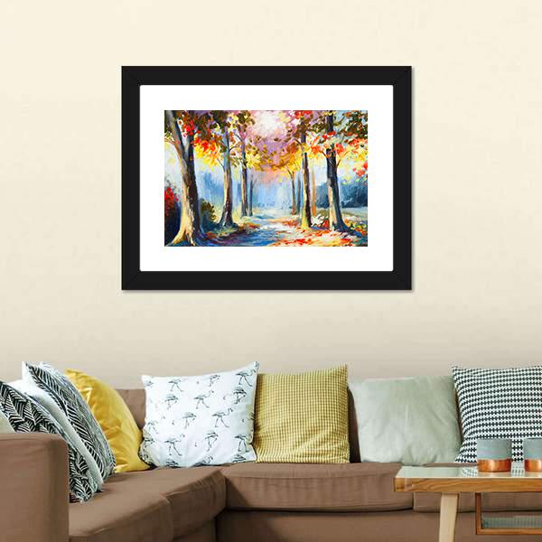 Colorful Spring Landscape Canvas Wall Art-1 Piece-Framed Print-20" x 16"-Tiaracle